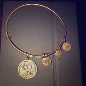 Alex and Ani R Gold bracelet